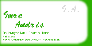 imre andris business card